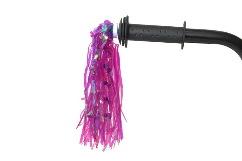 Handlebar Tassels Pink Purple With Beads-3
